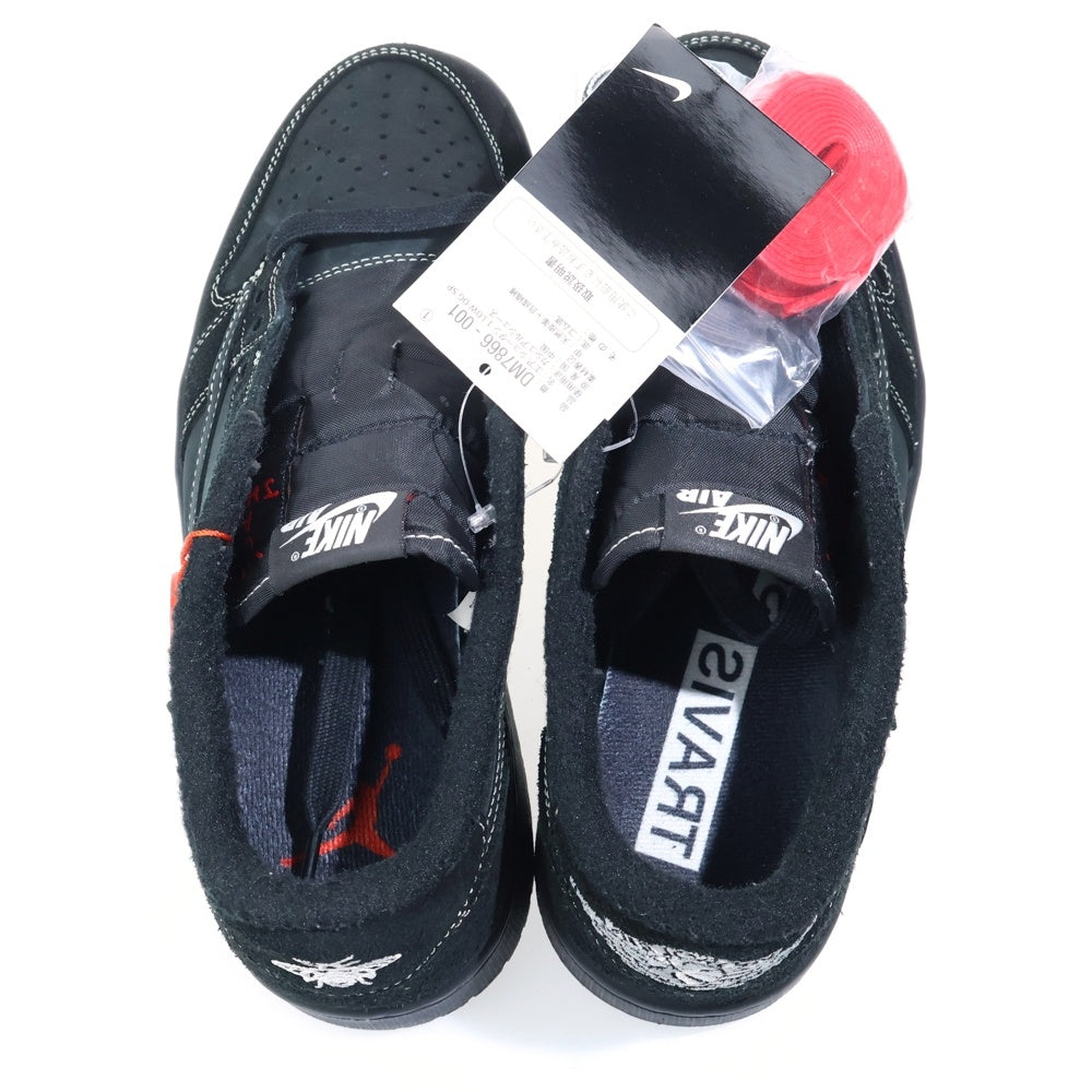 NIKE(ナイキ) ×TRAVIS SCOTT AIR JORDAN 1 LOW OG SP BLACK PHANTOM DM7866-001 エアジョーダン1 ブラックファントム ローカットスニーカー ブラック US8.5/26.5cm