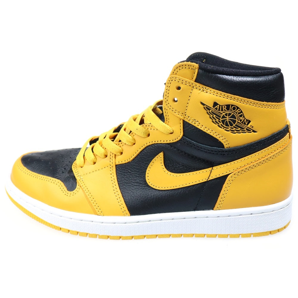 NIKE(ナイキ) AIR JORDAN1 RETRO HIGH OG POLLEN 555088-701 エアジョーダン 1 レトロ パラン ハイカットスニーカー ブラック/イエロー U9/27cm