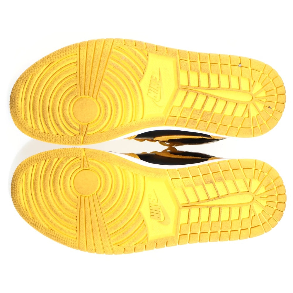 NIKE(ナイキ) AIR JORDAN1 RETRO HIGH OG POLLEN 555088-701 エアジョーダン 1 レトロ パラン ハイカットスニーカー ブラック/イエロー U9/27cm