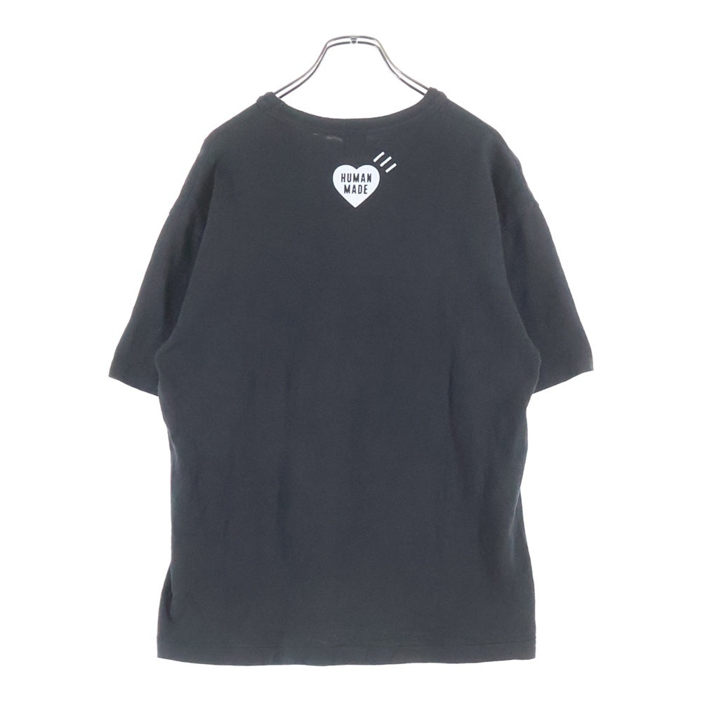 HUMAN MADE(ヒューマンメイド) 24AW GRAPHIC T-SHIRT #13 HM28TE016 カモ フロントグラフィックロゴプリント クルーネック半袖Tシャツカットソー ブラック