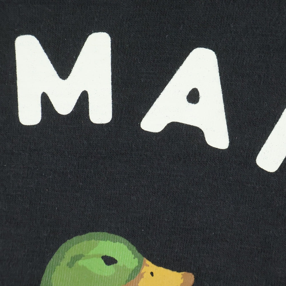 HUMAN MADE(ヒューマンメイド) 24AW GRAPHIC T-SHIRT #13 HM28TE016 カモ フロントグラフィックロゴプリント クルーネック半袖Tシャツカットソー ブラック