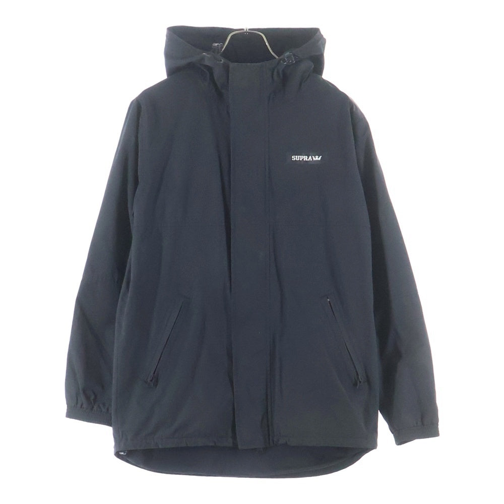 SUPRA(スープラ) フロントロゴプリント ジップアップナイロンジャケット ブラック 102081-008