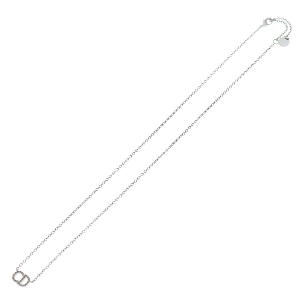 Christian Dior(クリスチャンディオール) CLAIR D LUNE NECKLACE N0717CDLCY クレール ディー リュヌ ラインストーン CDロゴネックレス シルバー レディース