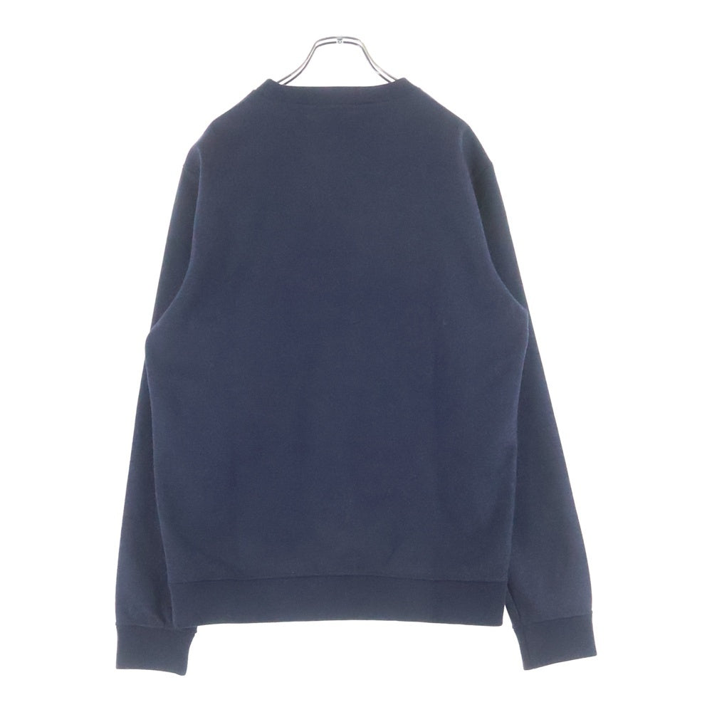 Berluti(ベルルッティ) フロントトライアングルロゴパッチ クルーネック長袖スウェットトレーナー ネイビー R22JRL62