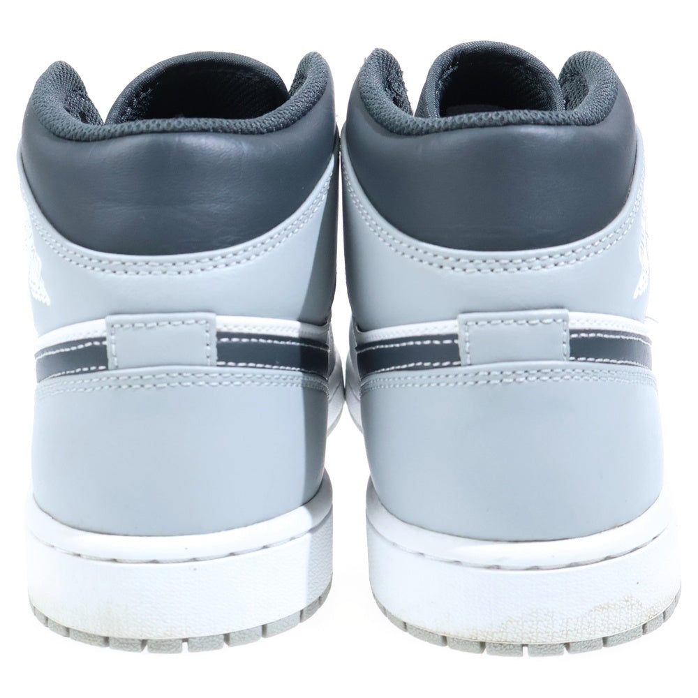 NIKE(ナイキ) AIR JORDAN 1 MID GREYSCALE エアジョーダン 1 ミッドカットスニーカー ホワイト/グレー US9/27cm 554724-078