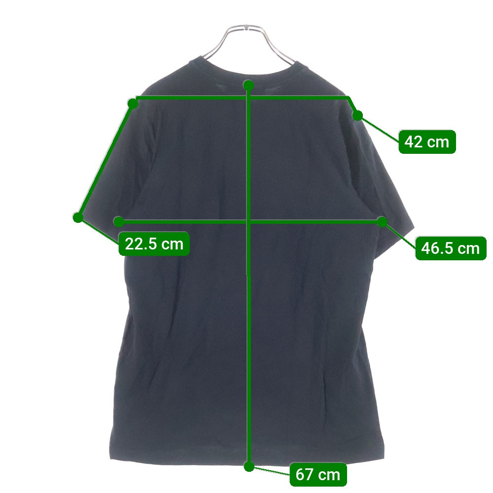 MSGM(エムエスジーエム) NeckLogo Crew shirt 3440MM176 ネックロゴ クルーネック半袖Tシャツカットソー ブラック