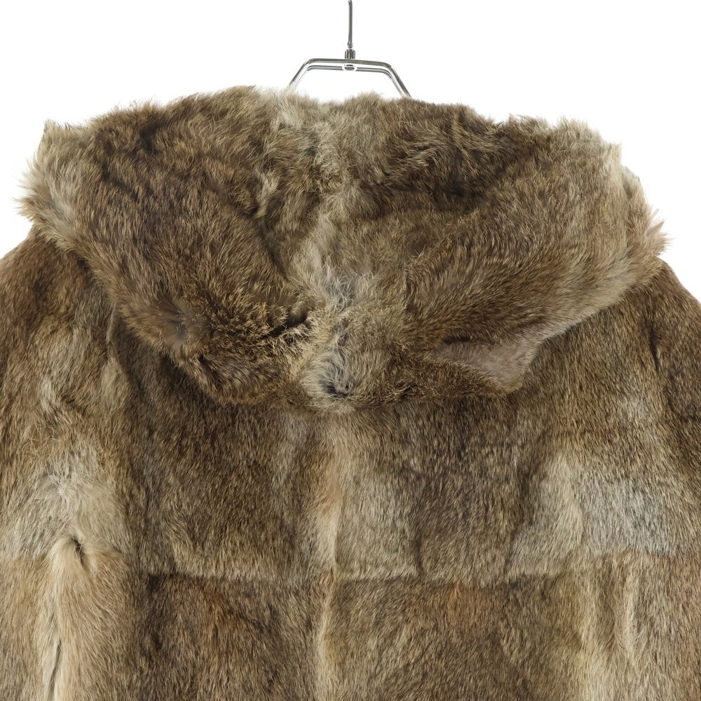 MARNI(マルニ) レイヤード ファーブルゾンジャケット ネイビー/ブラウン レディースW11JKMK04U00P0189