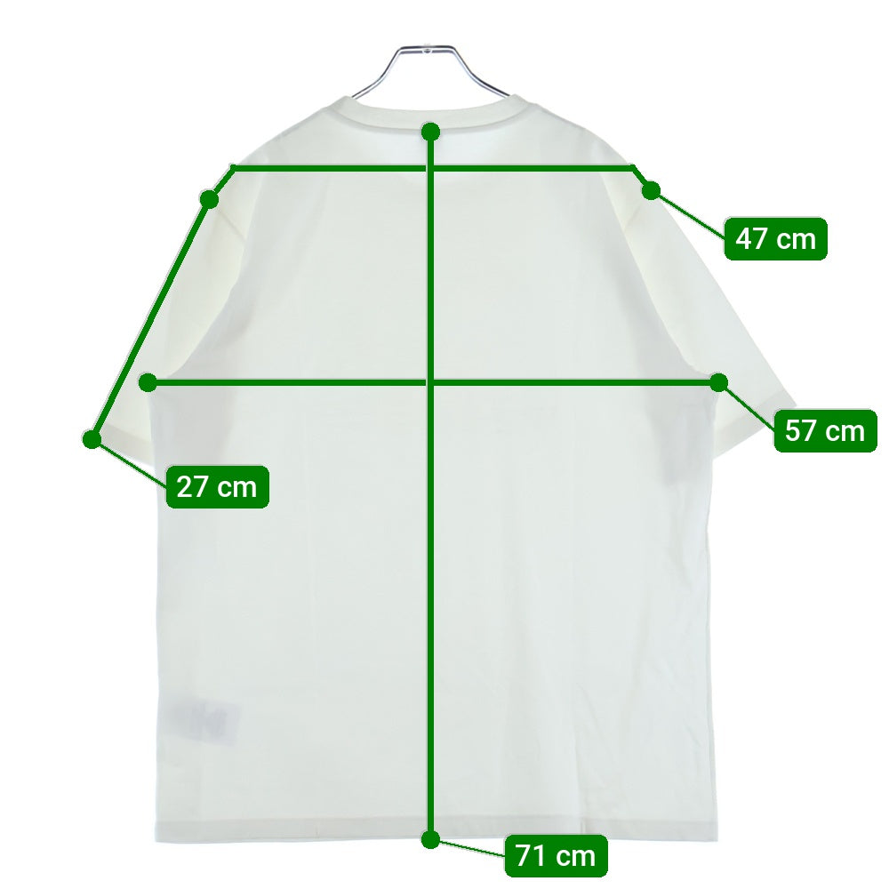 Berluti(ベルルッティ) スクリットロゴ刺繍 クルーネック半袖Tシャツカットソー ホワイト R23JRS80JAWK