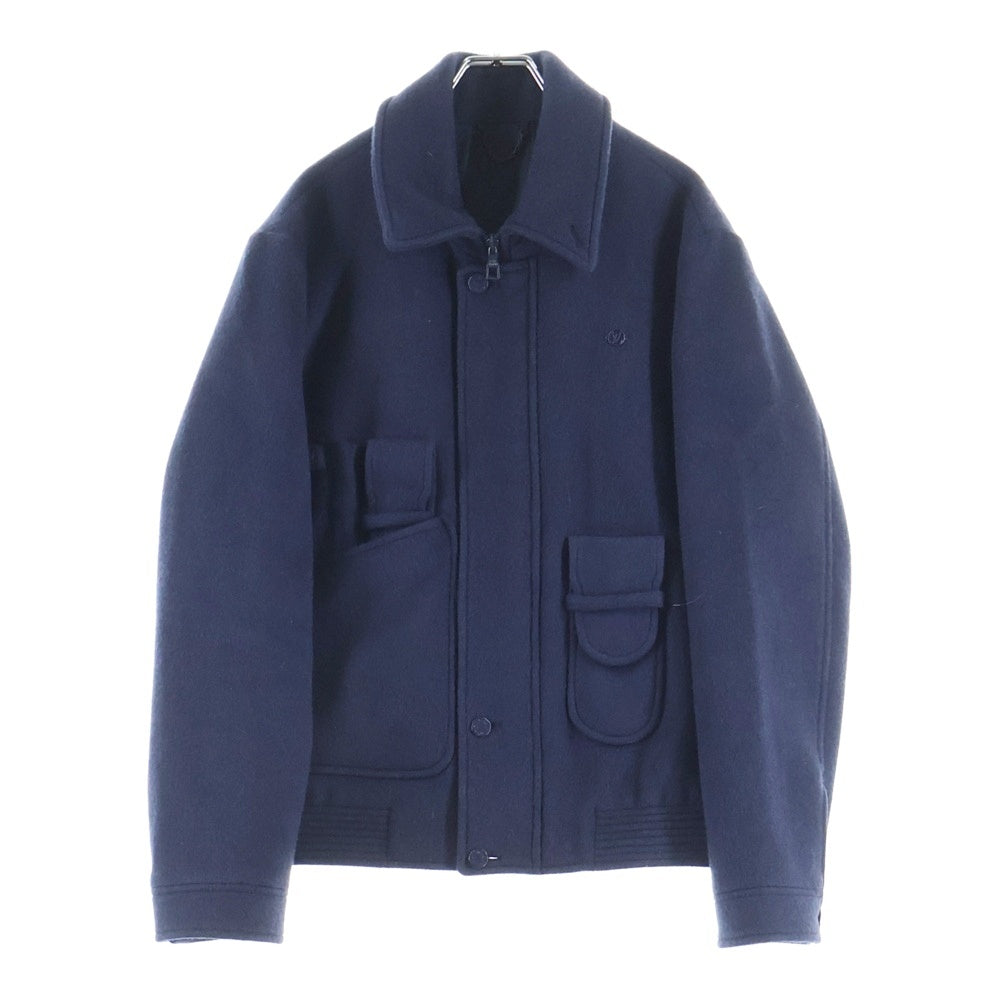 LOUIS VUITTON(ルイヴィトン) 20SS ワンポイントロゴプレート カシミヤウールジップアップコート ネイビー RM201M NQY HIB01E