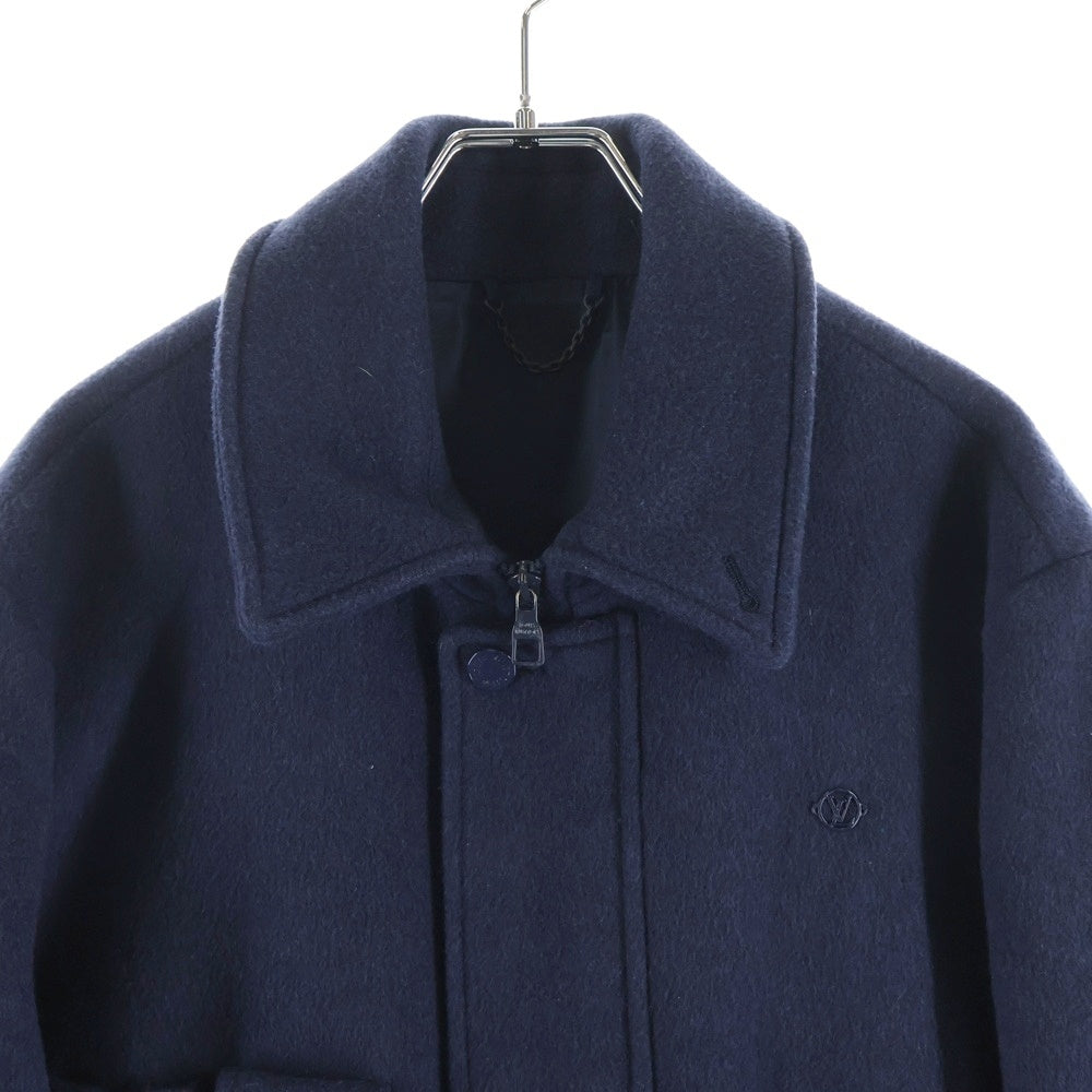 LOUIS VUITTON(ルイヴィトン) 20SS ワンポイントロゴプレート カシミヤウールジップアップコート ネイビー RM201M NQY HIB01E