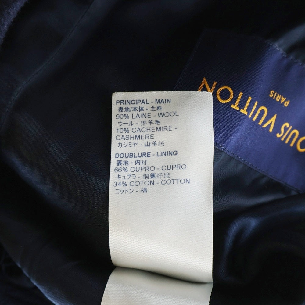 LOUIS VUITTON(ルイヴィトン) 20SS ワンポイントロゴプレート カシミヤウールジップアップコート ネイビー RM201M NQY HIB01E