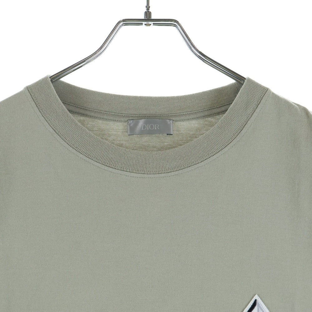 Christian Dior(クリスチャンディオール) 23AW CDワッペンロゴ クルーネック 半袖Tシャツカットソー カーキ 393J696H0677