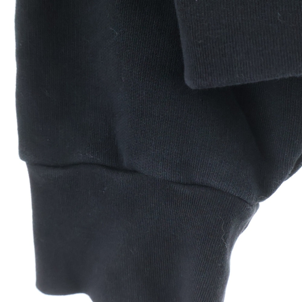 MONCLER(モンクレール) 24SS SWEAT SHIRT ロゴ刺繍 クルーネックスウェットトレーナー ブラック J10918G00023 89AEN