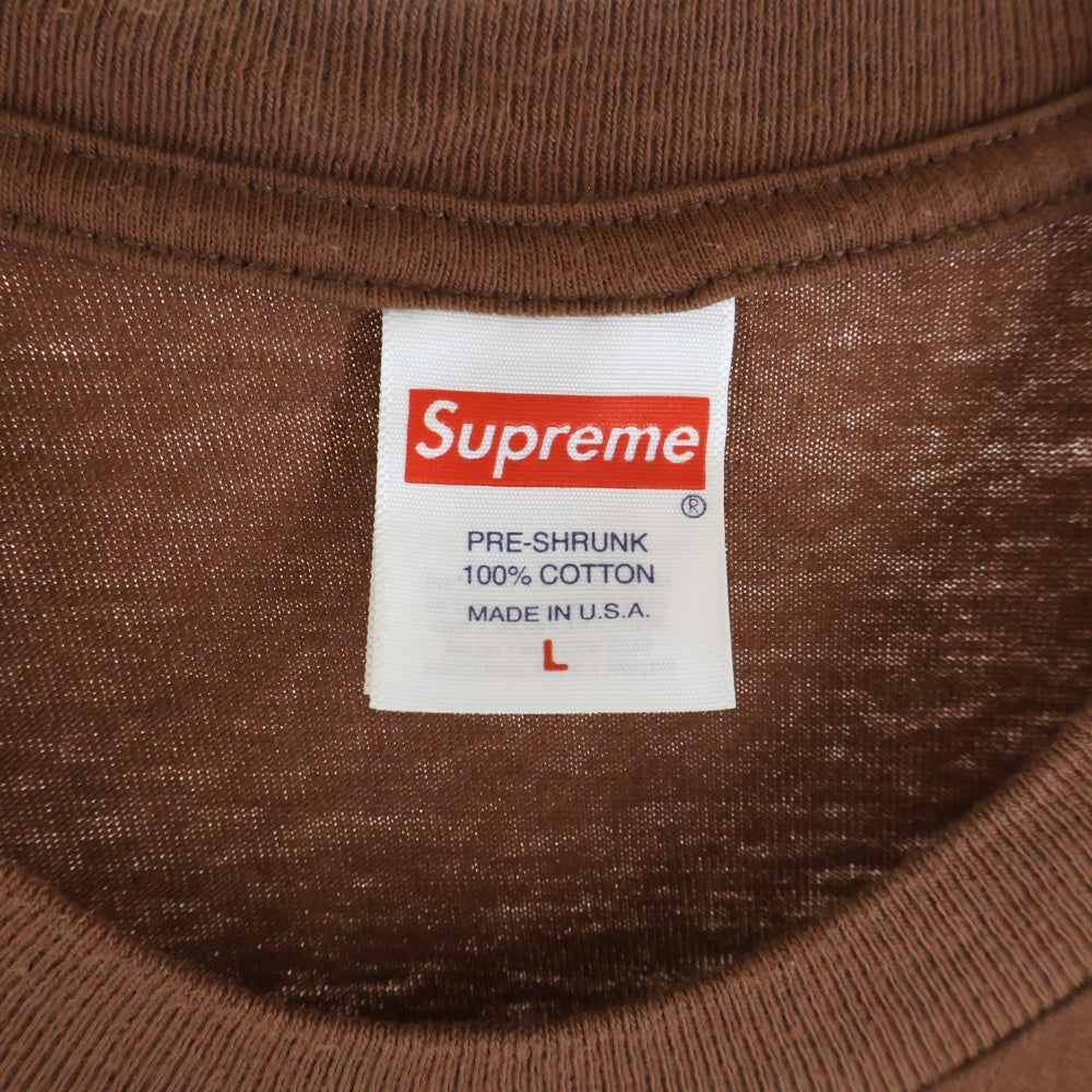 SUPREME(シュプリーム) 23AW Camacho Tee カマチョ フロントロゴプリント クルーネック半袖Tシャツカットソー ブラウン
