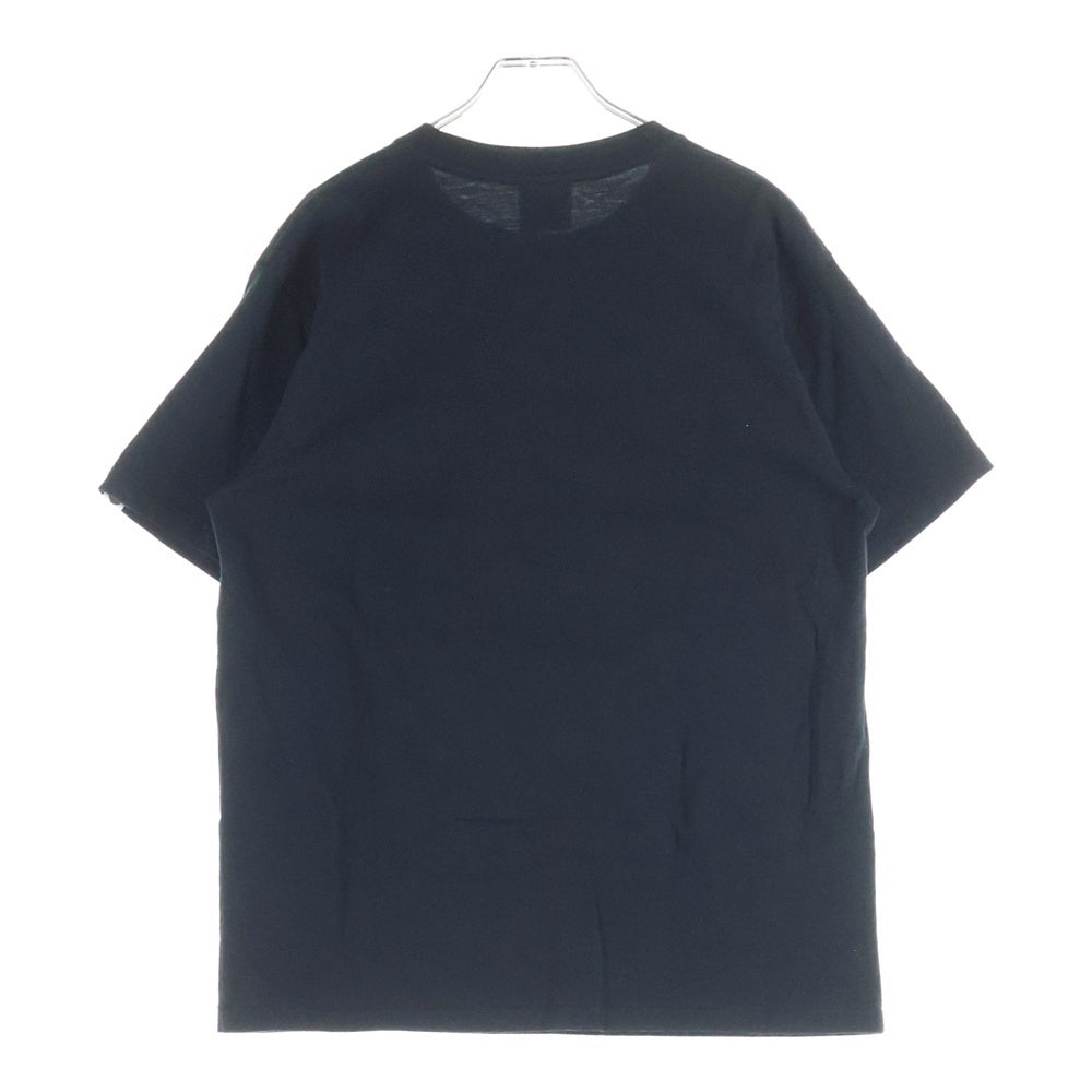 A BATHING APE(アベイシングエイプ) Colour Camo C By Bathing Ape T-Shirt カラーカモ ロゴプリント クルーネック半袖Tシャツカットソー ブラック 001GDI201002H
