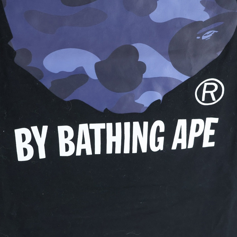 A BATHING APE(アベイシングエイプ) Colour Camo C By Bathing Ape T-Shirt カラーカモ ロゴプリント クルーネック半袖Tシャツカットソー ブラック 001GDI201002H