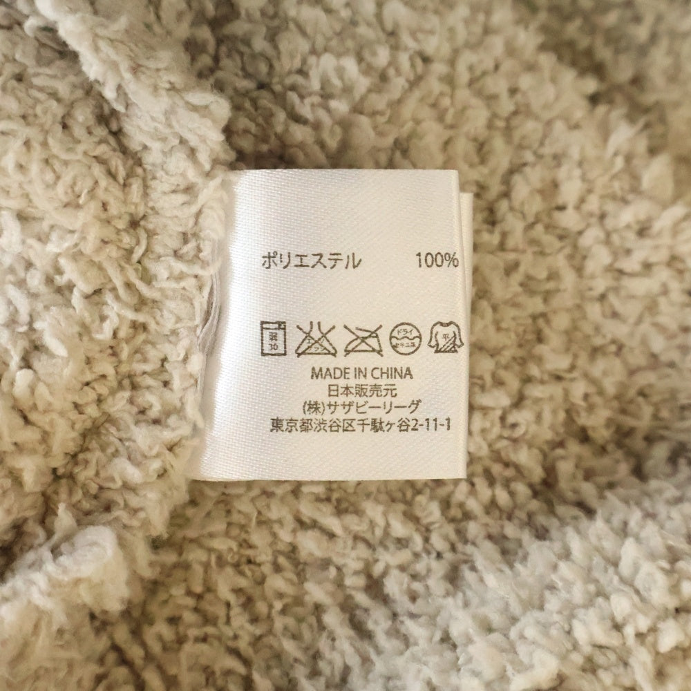 BAREFOOT DREAMS(ベアフットドリームス) ×Ron Herman C574 ロンハーマン 袖RHワンポイントロゴ刺繍 パイルジップアップパーカー フーディ