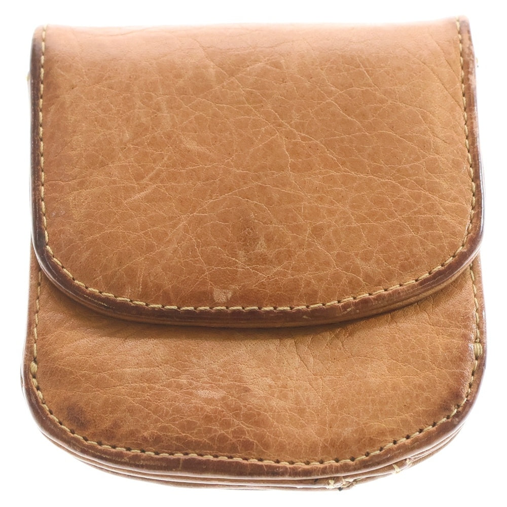 CHROME HEARTS(クロムハーツ) TAXI タクシー スクロールラベル レザーコインケース ウォレット ブラウン