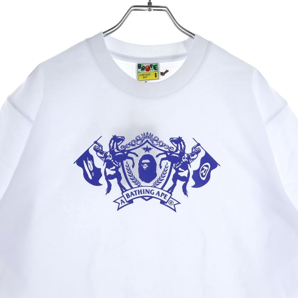 AAPE BY A BATHING APE(エーエイプバイアベイシングエイプ) Cotton T-shirt ロゴプリント クルーネック半袖Tシャツカットソー ホワイト 001TEL301316M