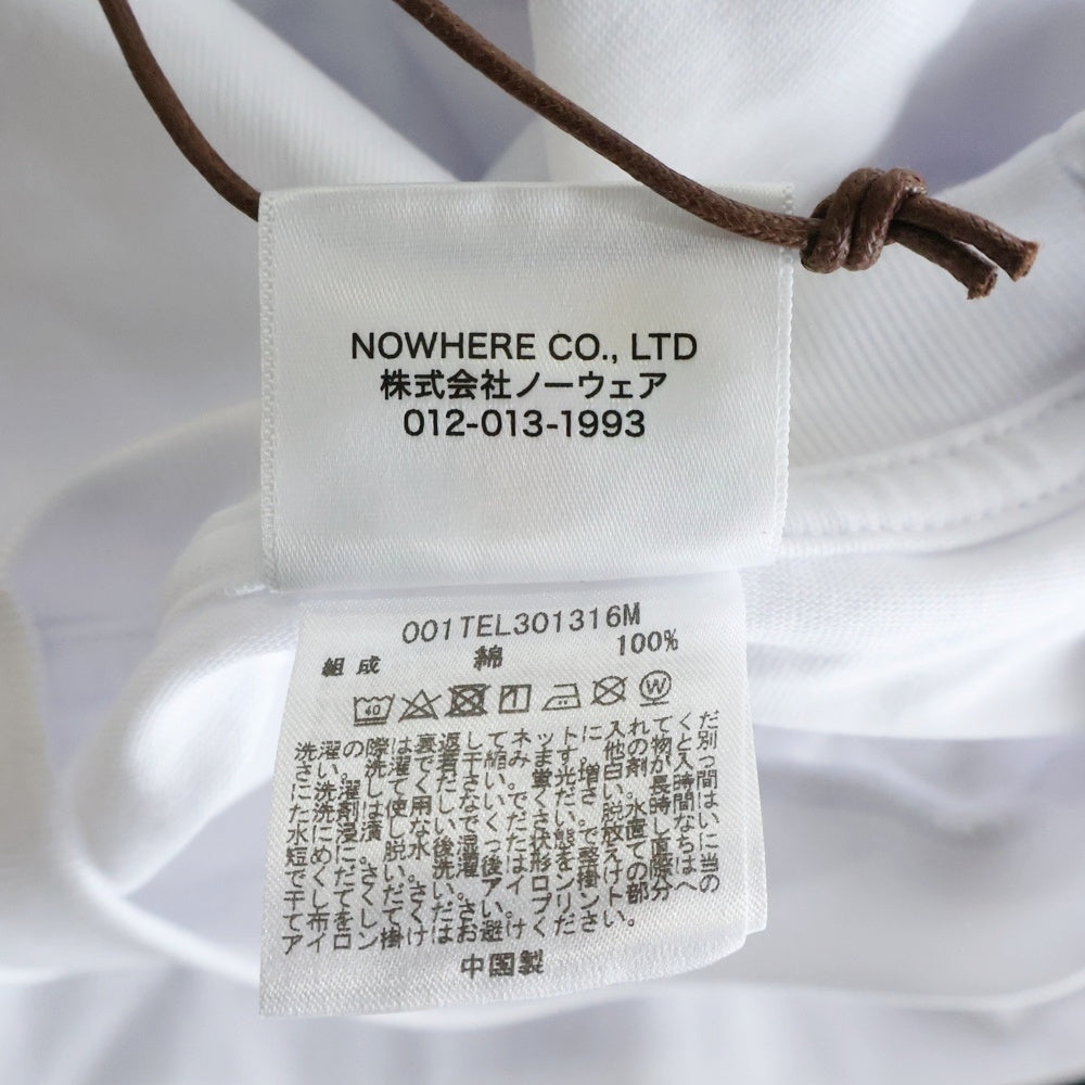 AAPE BY A BATHING APE(エーエイプバイアベイシングエイプ) Cotton T-shirt ロゴプリント クルーネック半袖Tシャツカットソー ホワイト 001TEL301316M