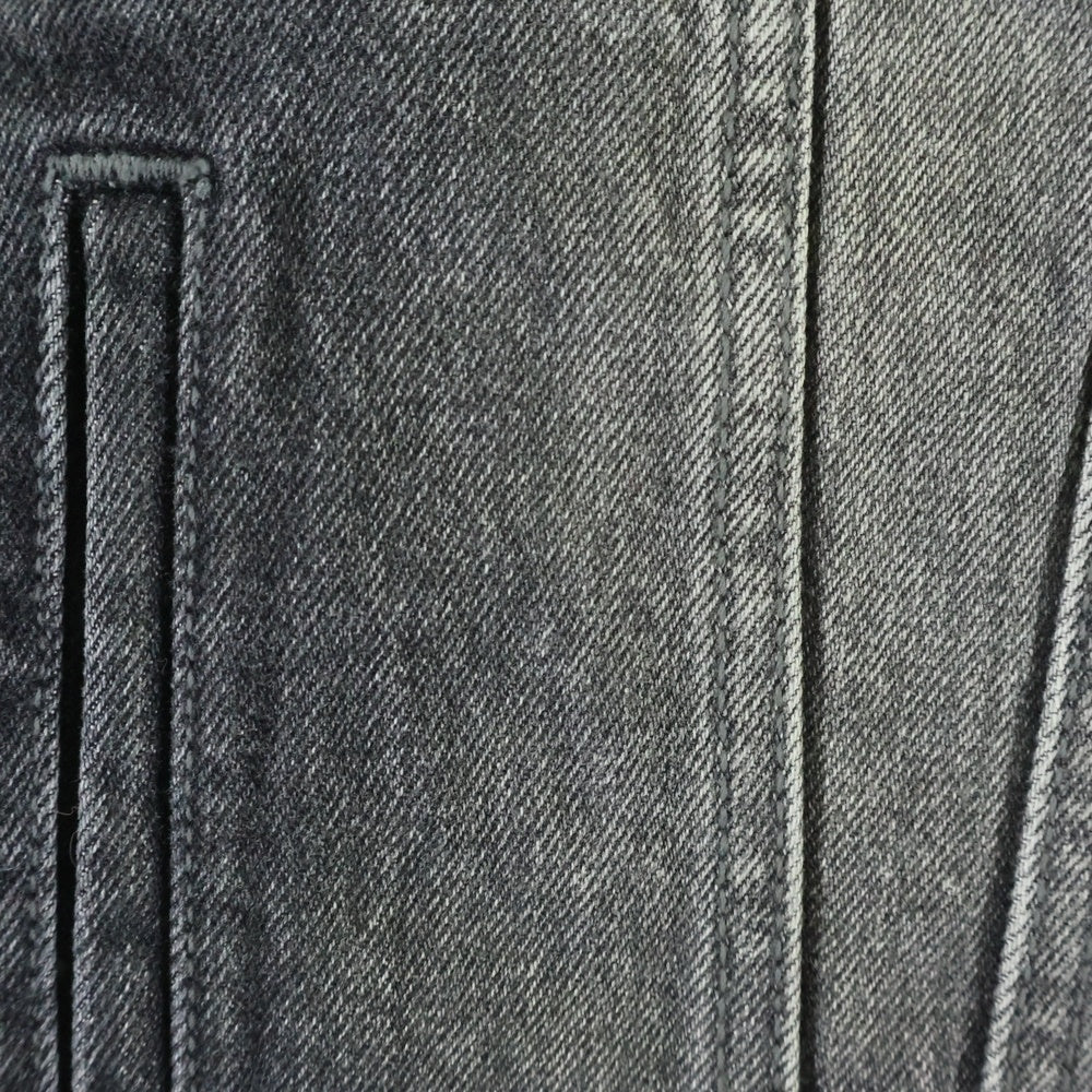 A BATHING APE(アベイシングエイプ) Distressed Denim Trucker Jacket ロゴ デニム トラッカー ジャケット ブラック 001LJK801308M