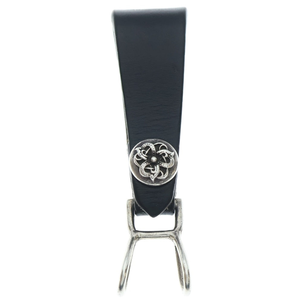 CHROME HEARTS(クロムハーツ) BELT LOOP ケルティックボールボタン レザーベルトループ ブラック