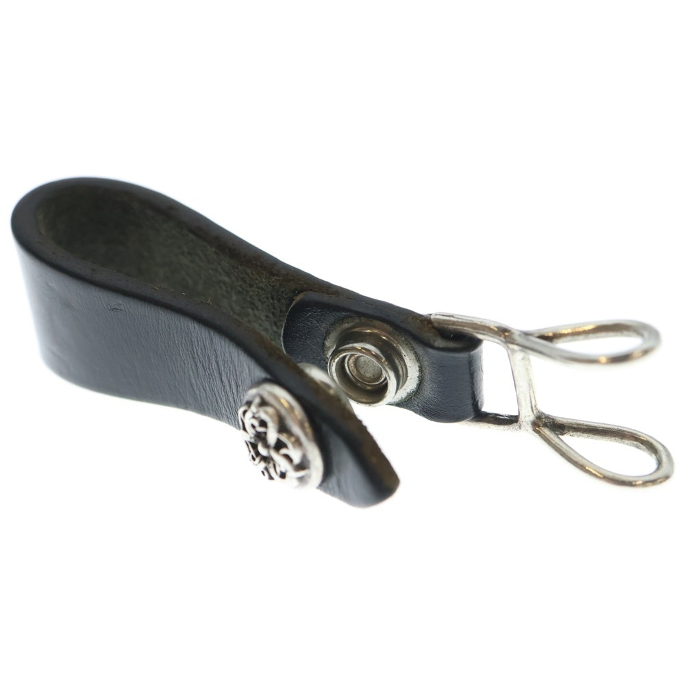 CHROME HEARTS(クロムハーツ) BELT LOOP ケルティックボールボタン レザーベルトループ ブラック