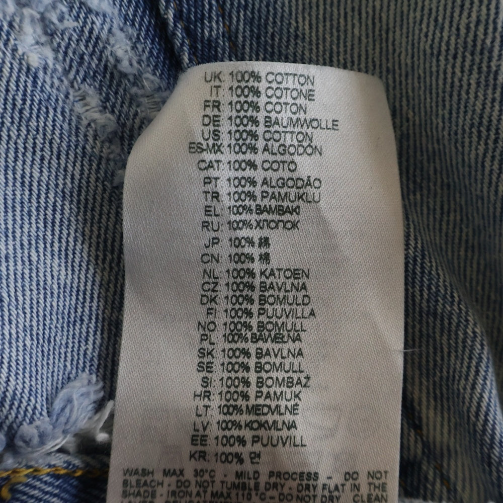 DIESEL(ディーゼル) 1989 D-MINE DENIM PANTS A12338 フロントダメージ加工 ストレートデニムパンツ インディゴ レディース