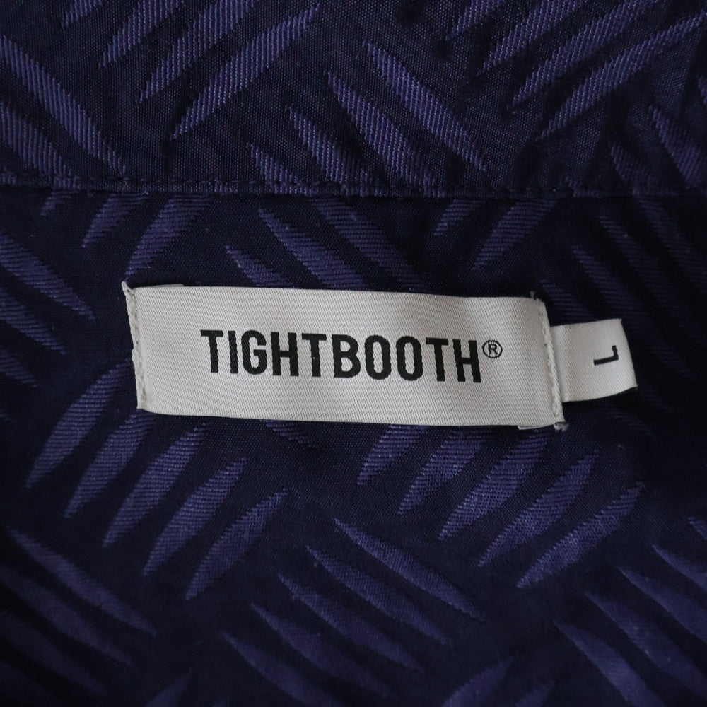 TIGHTBOOTH(タイトブース) CHECKER PLATE HALF ZIP SHIRT チェッカー プレート ハーフジップ 半袖シャツ パープル