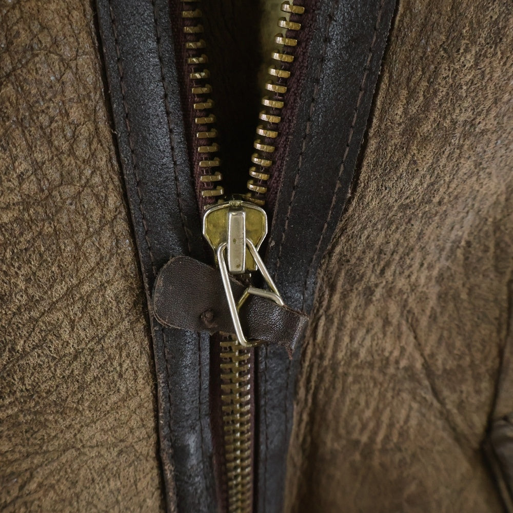 AVIREX(アヴィレックス) YPE B-3 ボアフリース ムートン レザー フライトジャケット ブラウン 33H5595