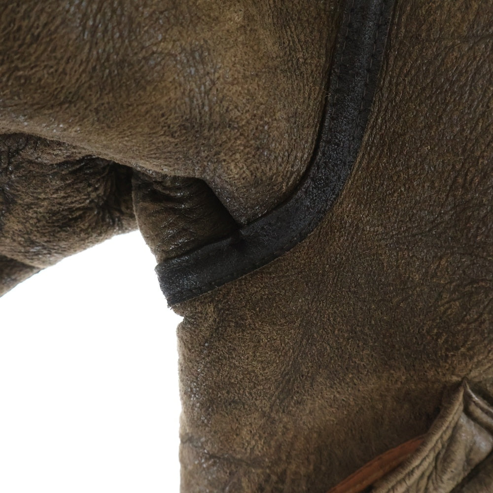 AVIREX(アヴィレックス) YPE B-3 ボアフリース ムートン レザー フライトジャケット ブラウン 33H5595