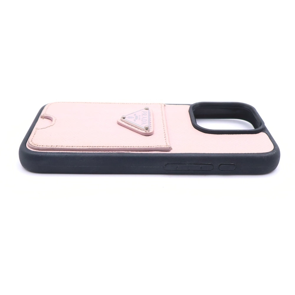 PRADA(プラダ) iphone 15 Pro 1ZH162 トライアングルロゴ アイフォン15プロ スマートフォンケース ピンク