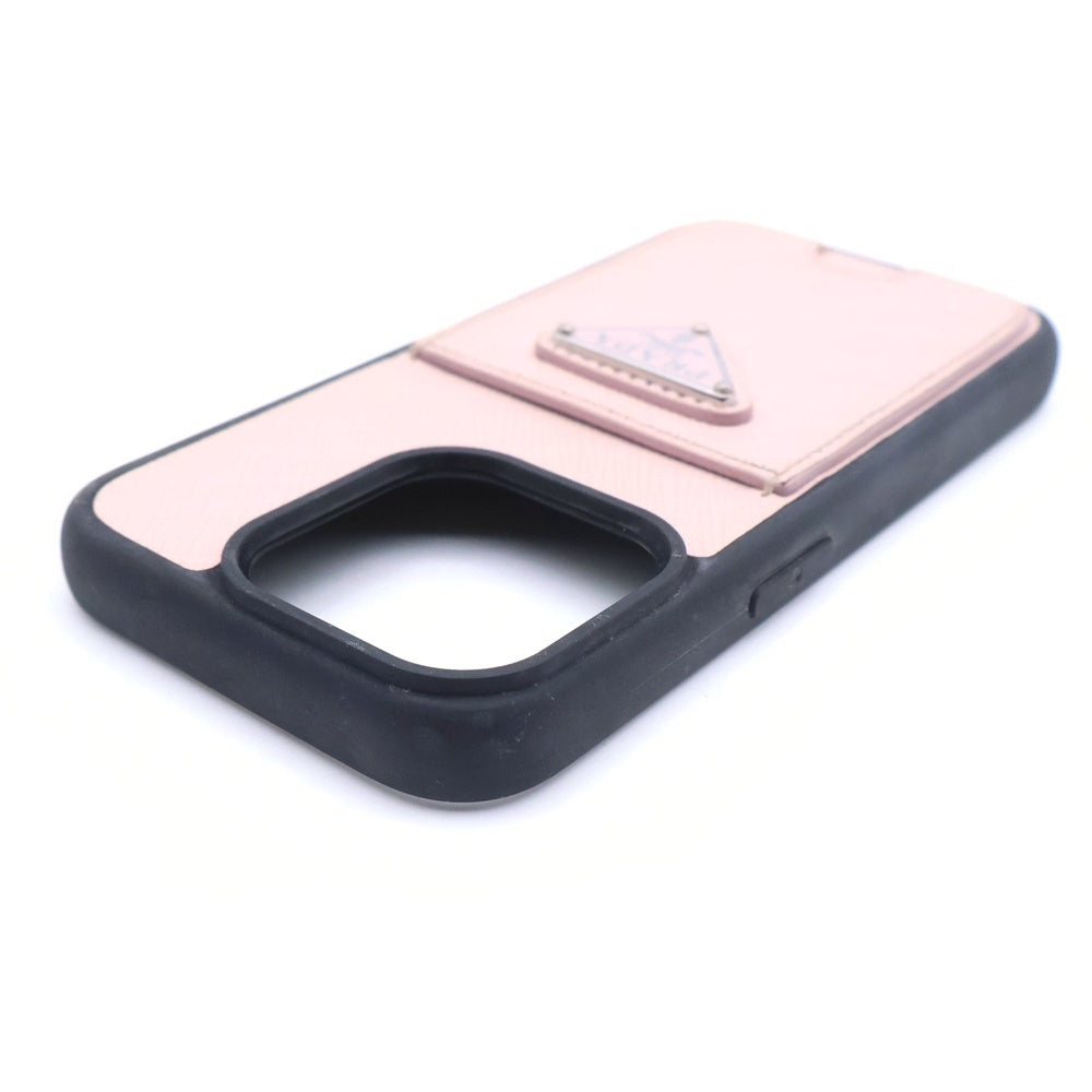PRADA(プラダ) iphone 15 Pro 1ZH162 トライアングルロゴ アイフォン15プロ スマートフォンケース ピンク