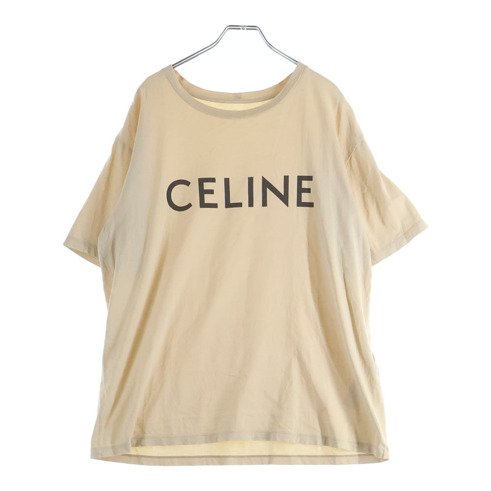 CELINE(セリーヌ) 21SS Loose Cotton Jersey Tee 2X681671Q フロントロゴプリントクルーネック半袖Tしゃつカットソー ベージュ