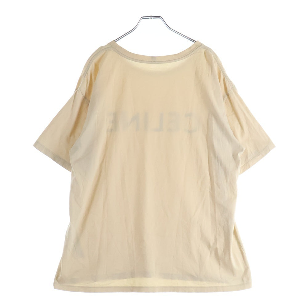 CELINE(セリーヌ) 21SS Loose Cotton Jersey Tee 2X681671Q フロントロゴプリントクルーネック半袖Tしゃつカットソー ベージュ