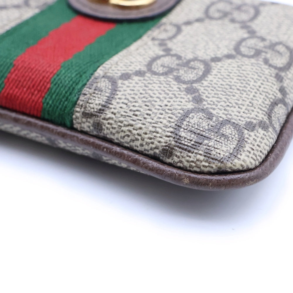 GUCCI(グッチ) GGスプリーム オフディア エボニー コインケース 671722 ベージュ レディース