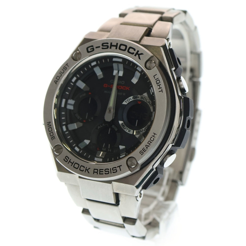 CASIO G-SHOCK(カシオ ジーショック) G-STEEL GST-W110D 電波 ソーラー 腕時計 シルバー