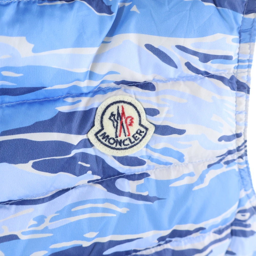 MONCLER(モンクレール) PATRICK GILET 510914336405 パトリック カモ柄ダウンベスト ブルー