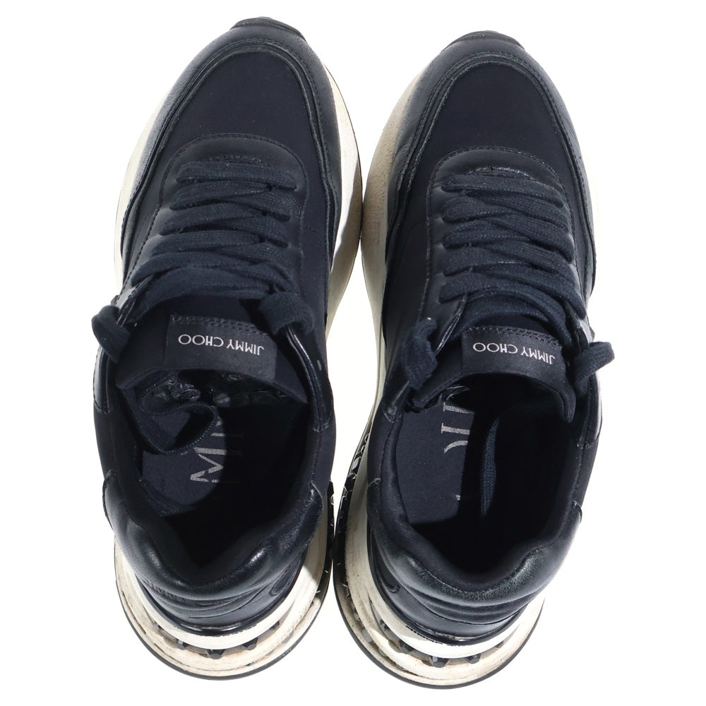 JIMMY CHOO(ジミーチュウ) 22AW Memphis Lace Up Sneaker CHO3724 メンフィス レースアップ ローカットテクニカルスニーカー ブラック レディース