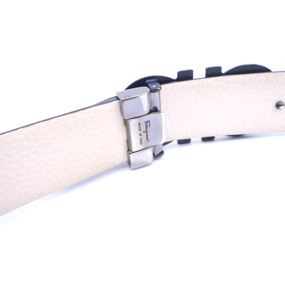 Salvatore Ferragamo(サルヴァトーレ フェラガモ) DOUBLE GANCINI ダブルガンチーニ ベルト ネイビー