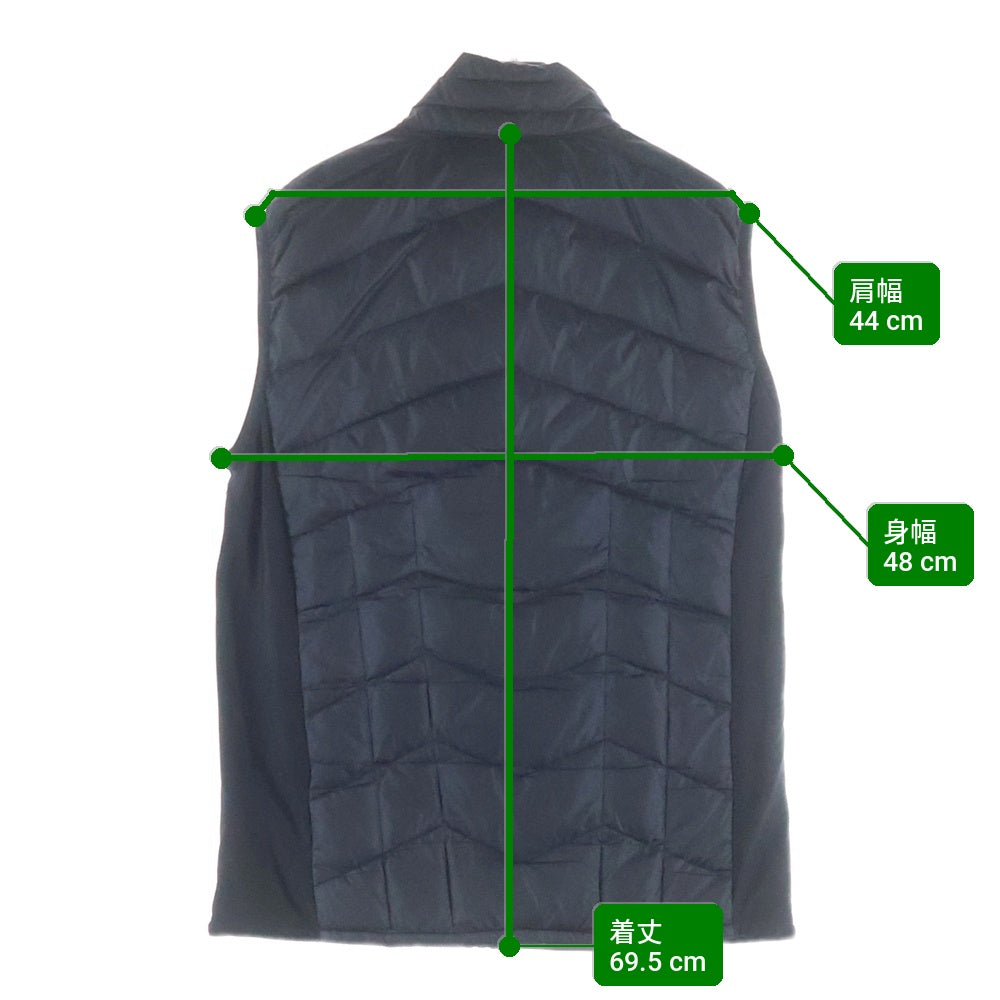 EMPORIO ARMANI EA7(エンポリオアルマーニイーエーセブン) フロントワンポイントロゴ ジップアップダウンベスト ブラック 6YPQ03 PN43Z