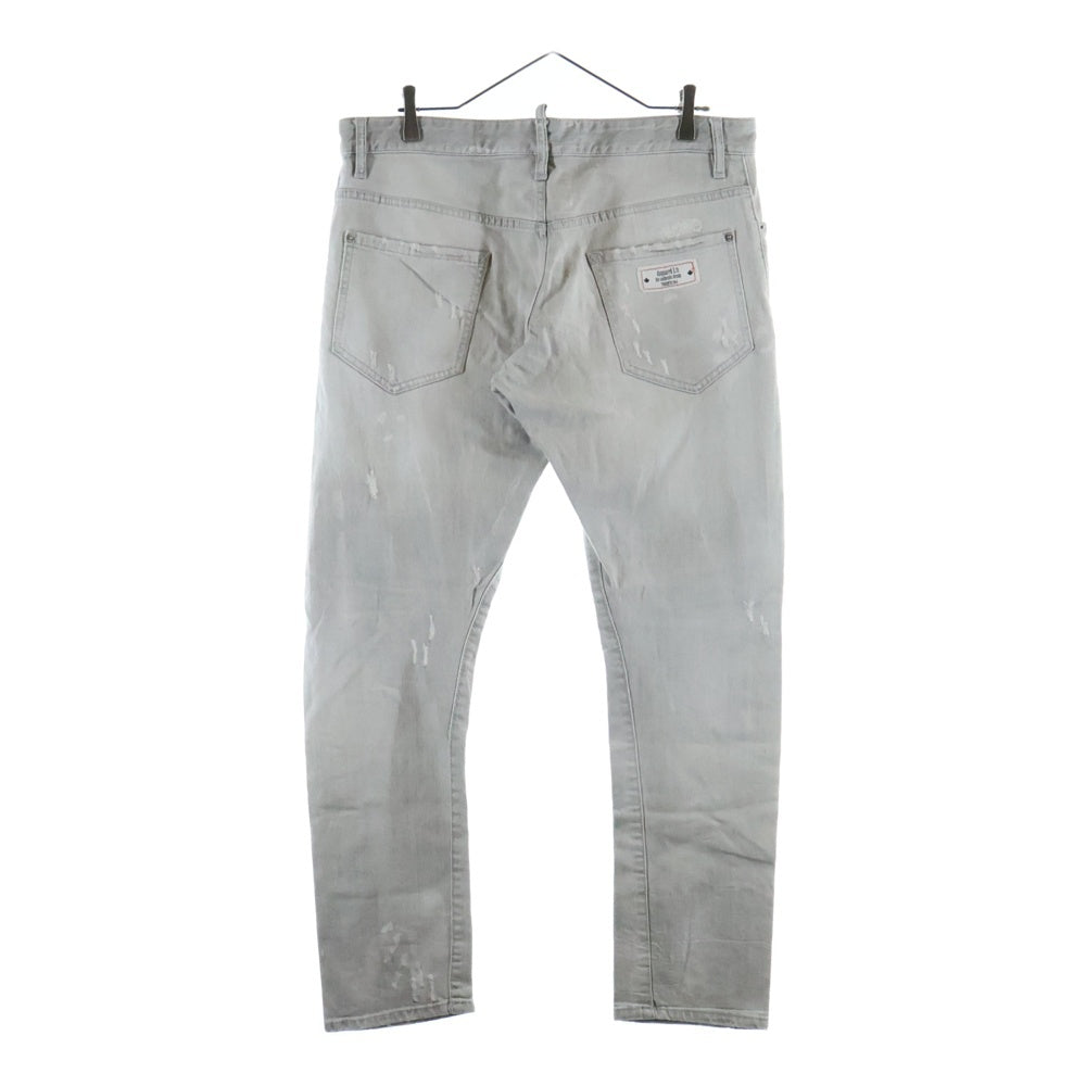 DSQUARED2(ディースクエアード) 18SS SEXY TWIST JEAN S71LB0413 セクシーツイストジーンズ ダメージ加工 デニムパンツ グレー