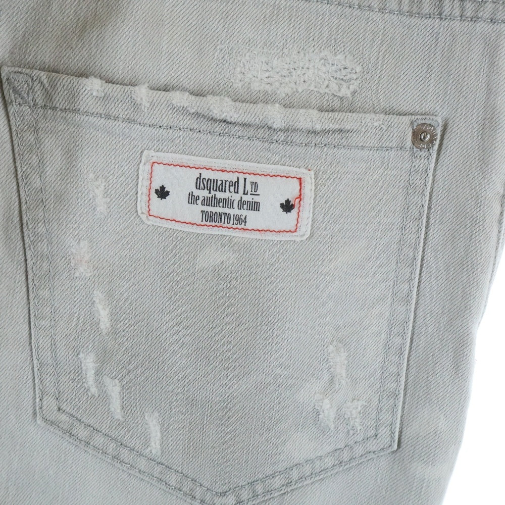 DSQUARED2(ディースクエアード) 18SS SEXY TWIST JEAN S71LB0413 セクシーツイストジーンズ ダメージ加工 デニムパンツ グレー