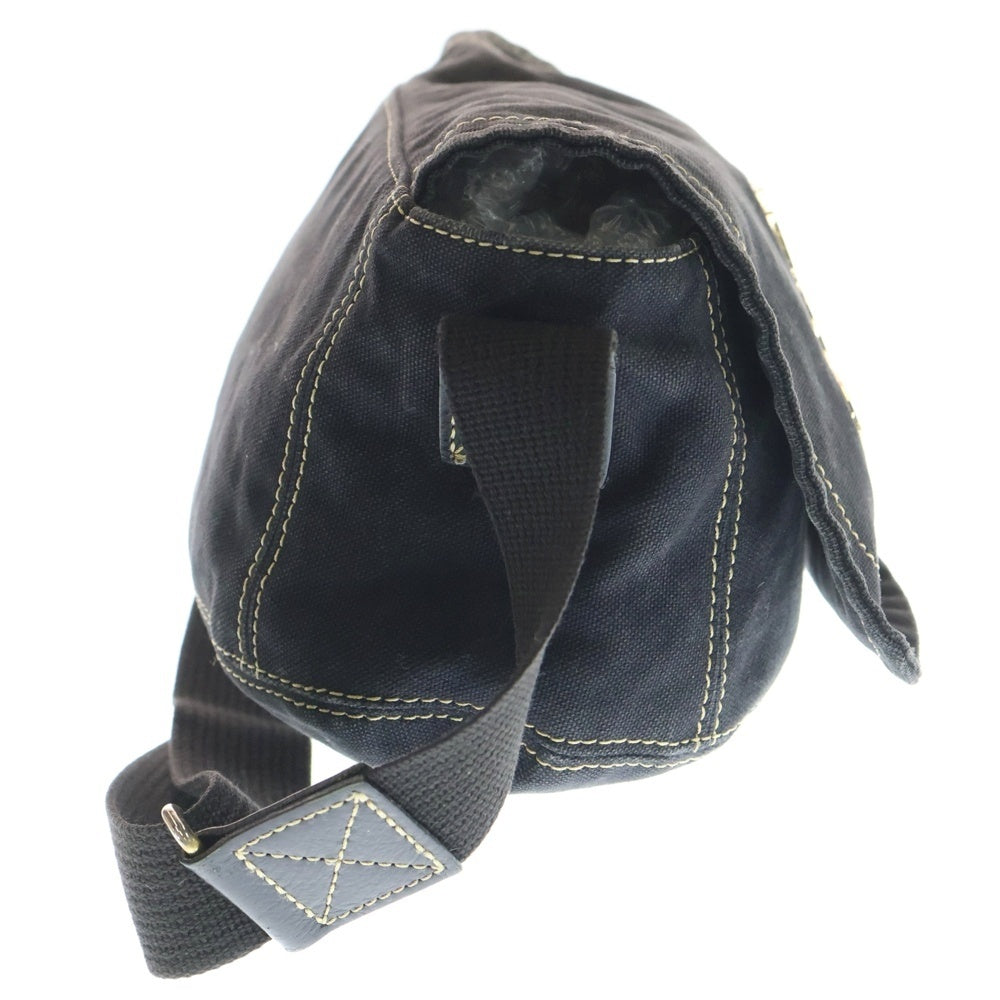 Vivienne Westwood(ヴィヴィアンウエストウッド) ビッグオーブロゴ デニムショルダーバッグ ブラック レディース