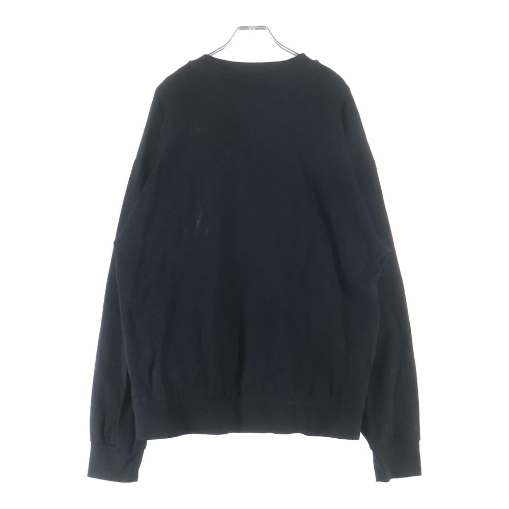 DOLCE & GABBANA(ドルチェアンドガッバーナ) Logo-Plaque Sweatshirt G9WZ8Z フロントロゴ タイガー柄 クルーネックスウェットトレーナー ブラック