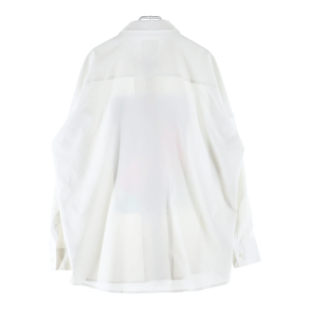 SHAREEF(シャリーフ) 22SS PAINT L/S SHIRTS 22313022 フロントペイントプリント 長袖シャツ ホワイト