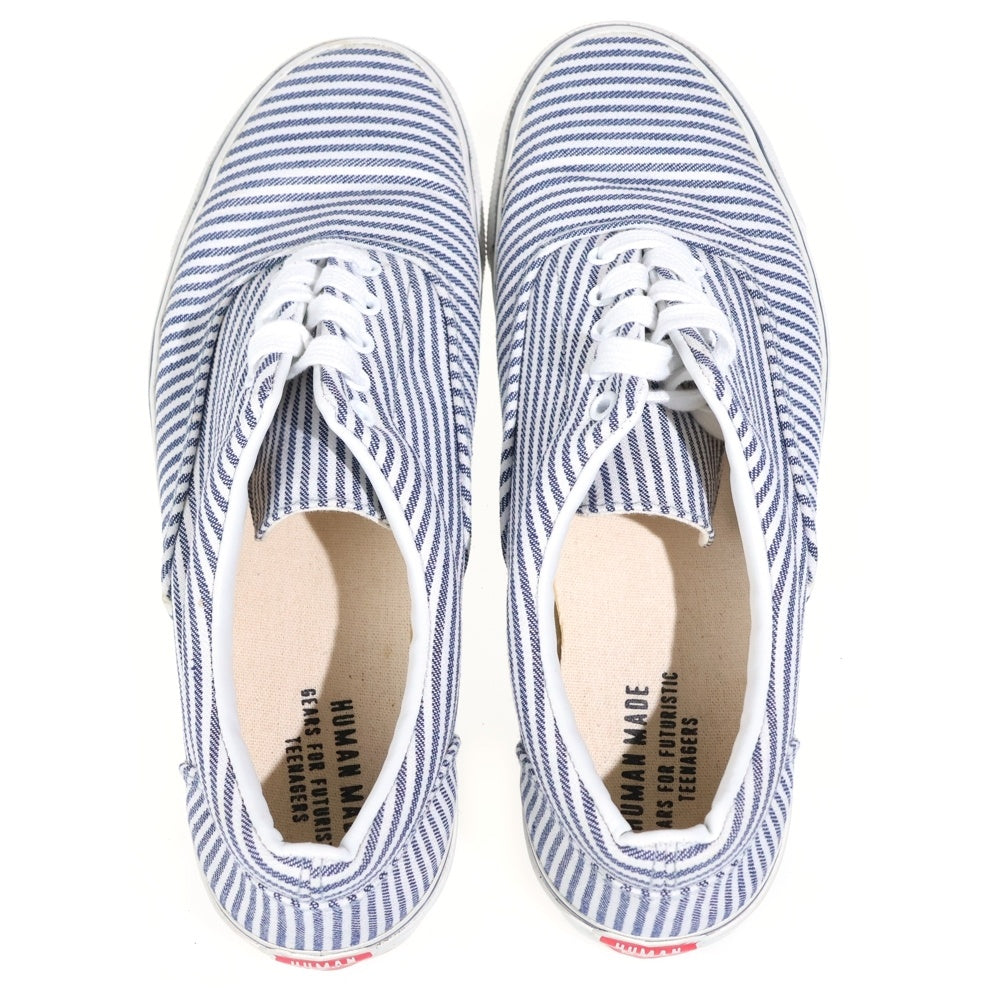 HUMAN MADE(ヒューマンメイド) Human Made Deck Shoes White Polar Bear ストライプ ポーラーベア ローカットスニーカー US9/27cm ブルー/ホワイト HM21GD044