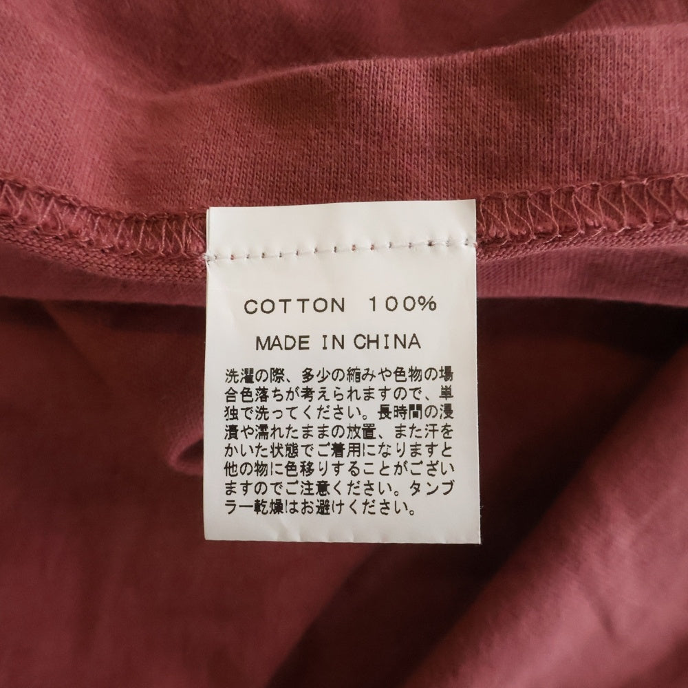 NO BRAND(ノーブランド) Chaos Fishing Club(カオスフィッシングクラブ)てきとうにやっちゃうよ？ クルーネック半袖Tシャツカットソー レッド