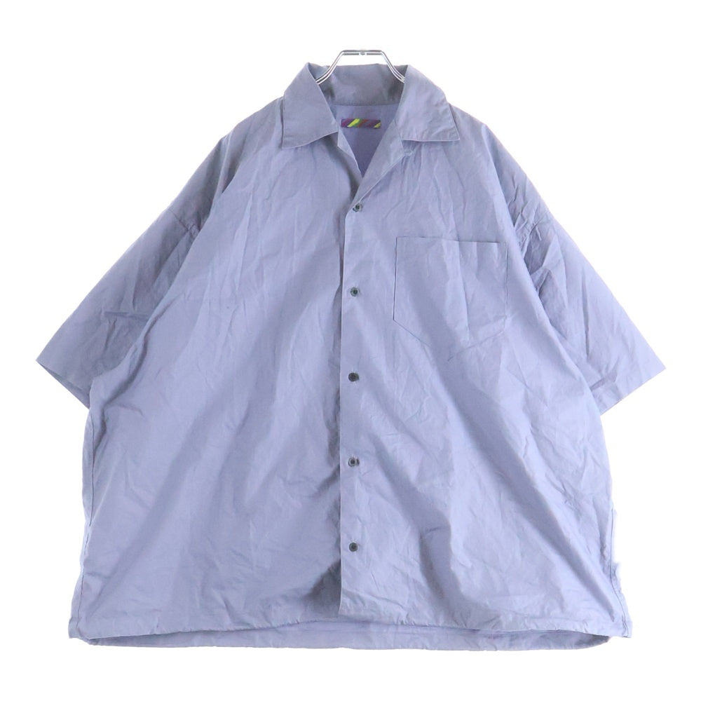 is-ness(イズネス) BALLOON WIDE SHIRT バルーンワイド 半袖シャツ ブルー 1022SSSHT03