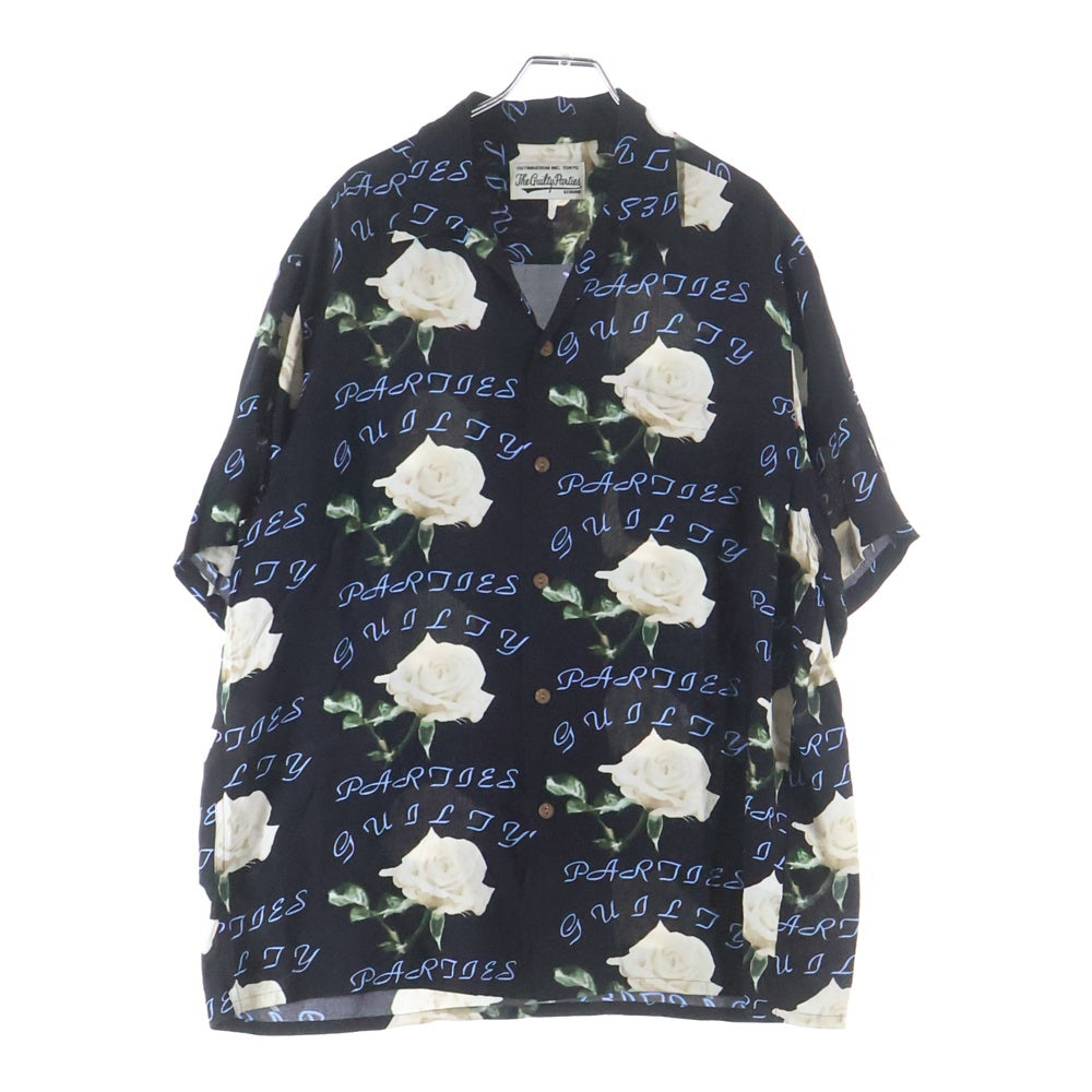WACKO MARIA(ワコマリア) 21SS ROSE S/S HAWAIIAN SHIRT ローズ ハワイアン 半袖シャツ ブラック